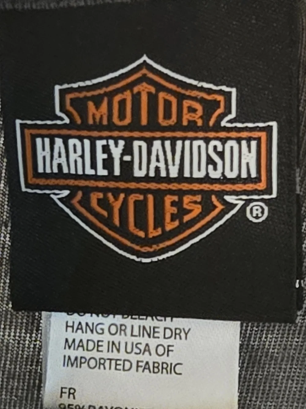 Harley-Davidson Gray Rhinestone Wing Crest Top